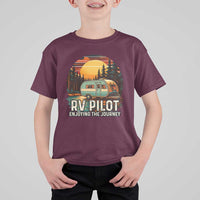 RV Pilot Enjoying The Journey T Shirt For Kid Funny Camping Lover - Wonder Print Shop