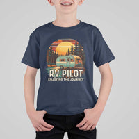 RV Pilot Enjoying The Journey T Shirt For Kid Funny Camping Lover - Wonder Print Shop