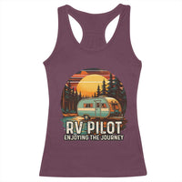 RV Pilot Enjoying The Journey Racerback Tank Top Funny Camping Lover - Wonder Print Shop
