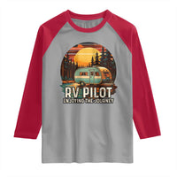 RV Pilot Enjoying The Journey Raglan Shirt Funny Camping Lover - Wonder Print Shop