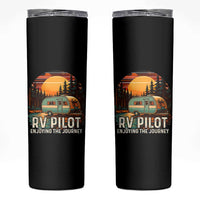 RV Pilot Enjoying The Journey Skinny Tumbler Funny Camping Lover - Wonder Print Shop