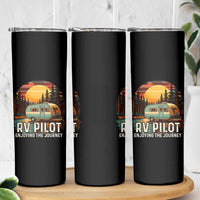 RV Pilot Enjoying The Journey Skinny Tumbler Funny Camping Lover - Wonder Print Shop