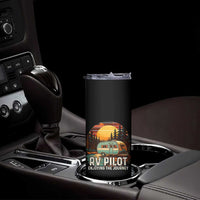 RV Pilot Enjoying The Journey Skinny Tumbler Funny Camping Lover - Wonder Print Shop