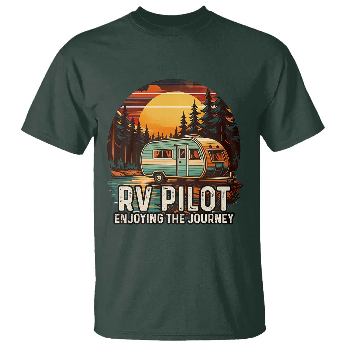 RV Pilot Enjoying The Journey T Shirt Funny Camping Lover - Wonder Print Shop