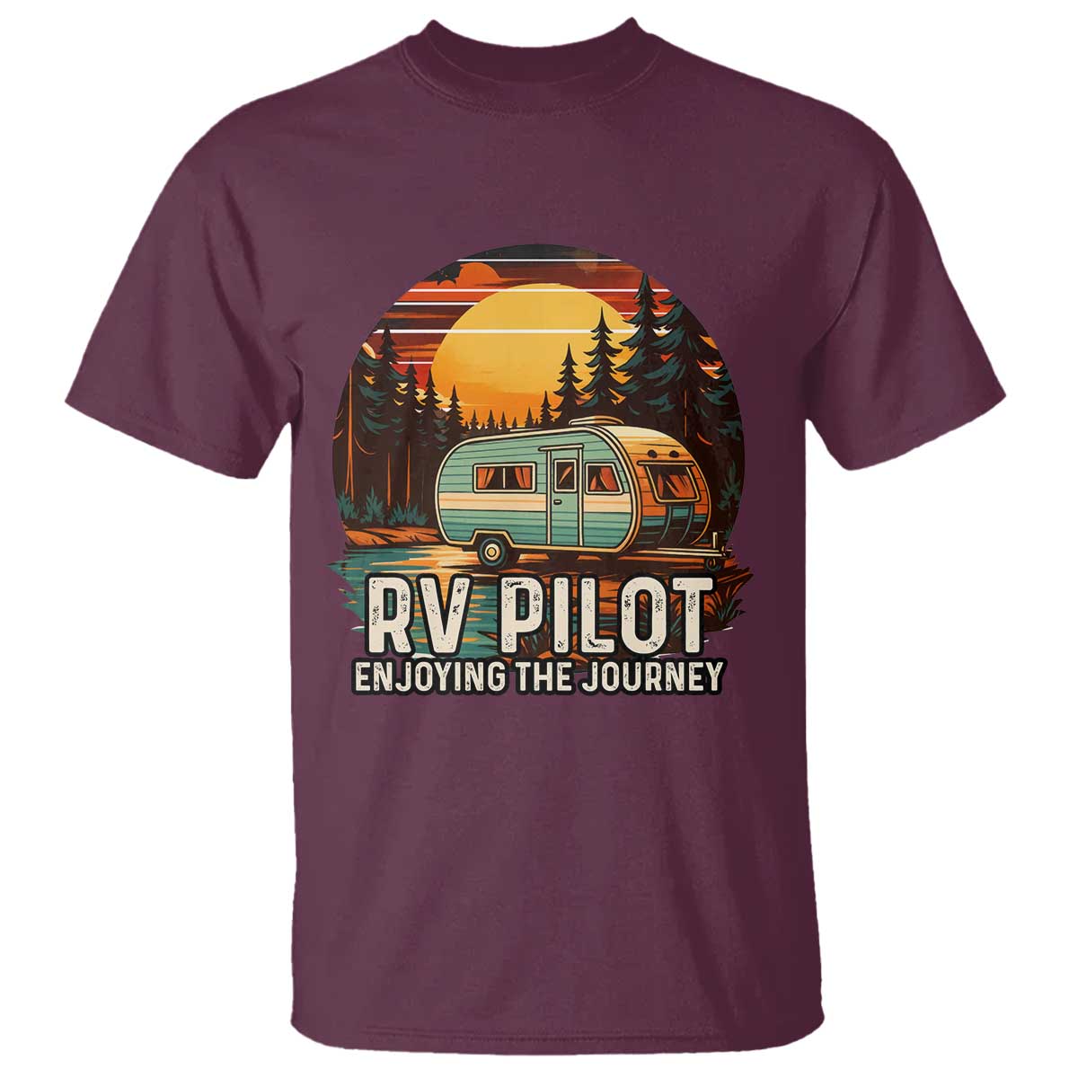 RV Pilot Enjoying The Journey T Shirt Funny Camping Lover - Wonder Print Shop