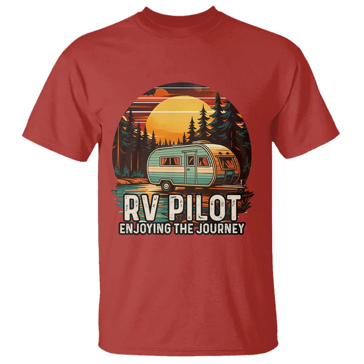 RV Pilot Enjoying The Journey T Shirt Funny Camping Lover - Wonder Print Shop