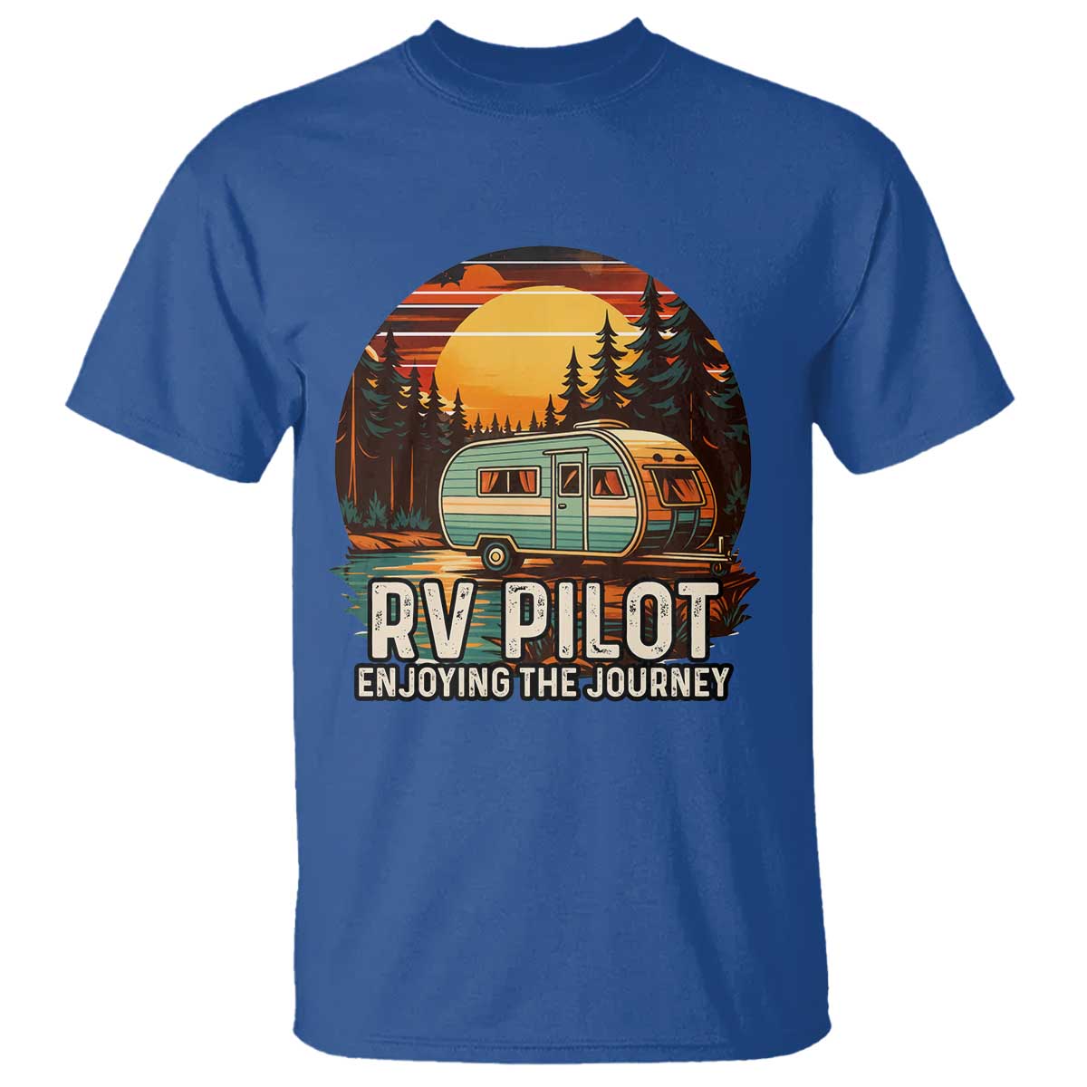RV Pilot Enjoying The Journey T Shirt Funny Camping Lover - Wonder Print Shop