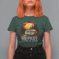 RV Pilot Enjoying The Journey T Shirt For Women Funny Camping Lover - Wonder Print Shop