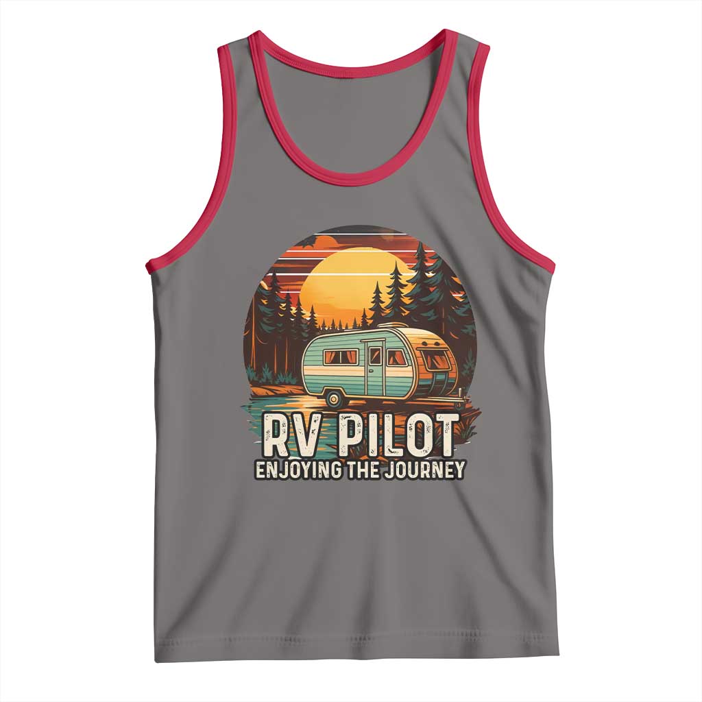 RV Pilot Enjoying The Journey Tank Top Funny Camping Lover - Wonder Print Shop
