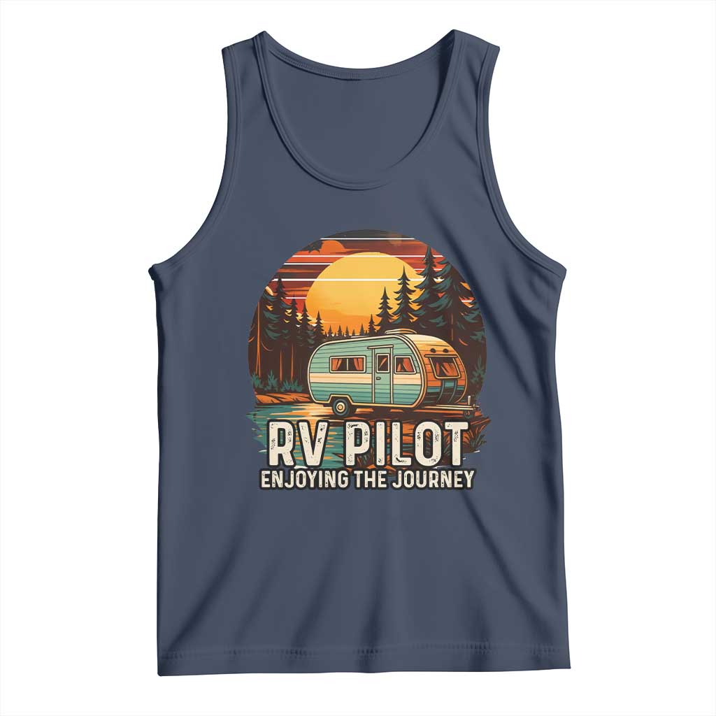 RV Pilot Enjoying The Journey Tank Top Funny Camping Lover - Wonder Print Shop
