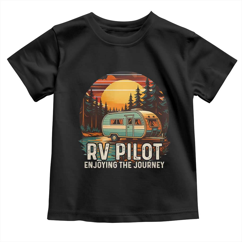 RV Pilot Enjoying The Journey Toddler T Shirt Funny Camping Lover - Wonder Print Shop