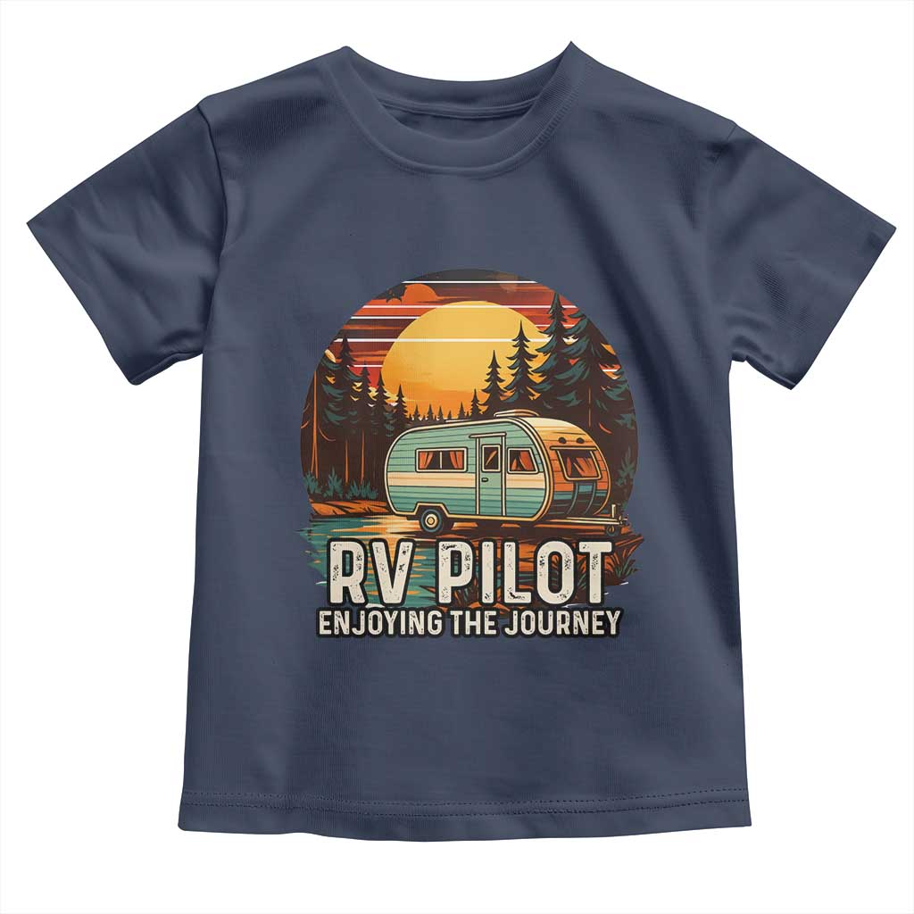 RV Pilot Enjoying The Journey Toddler T Shirt Funny Camping Lover - Wonder Print Shop
