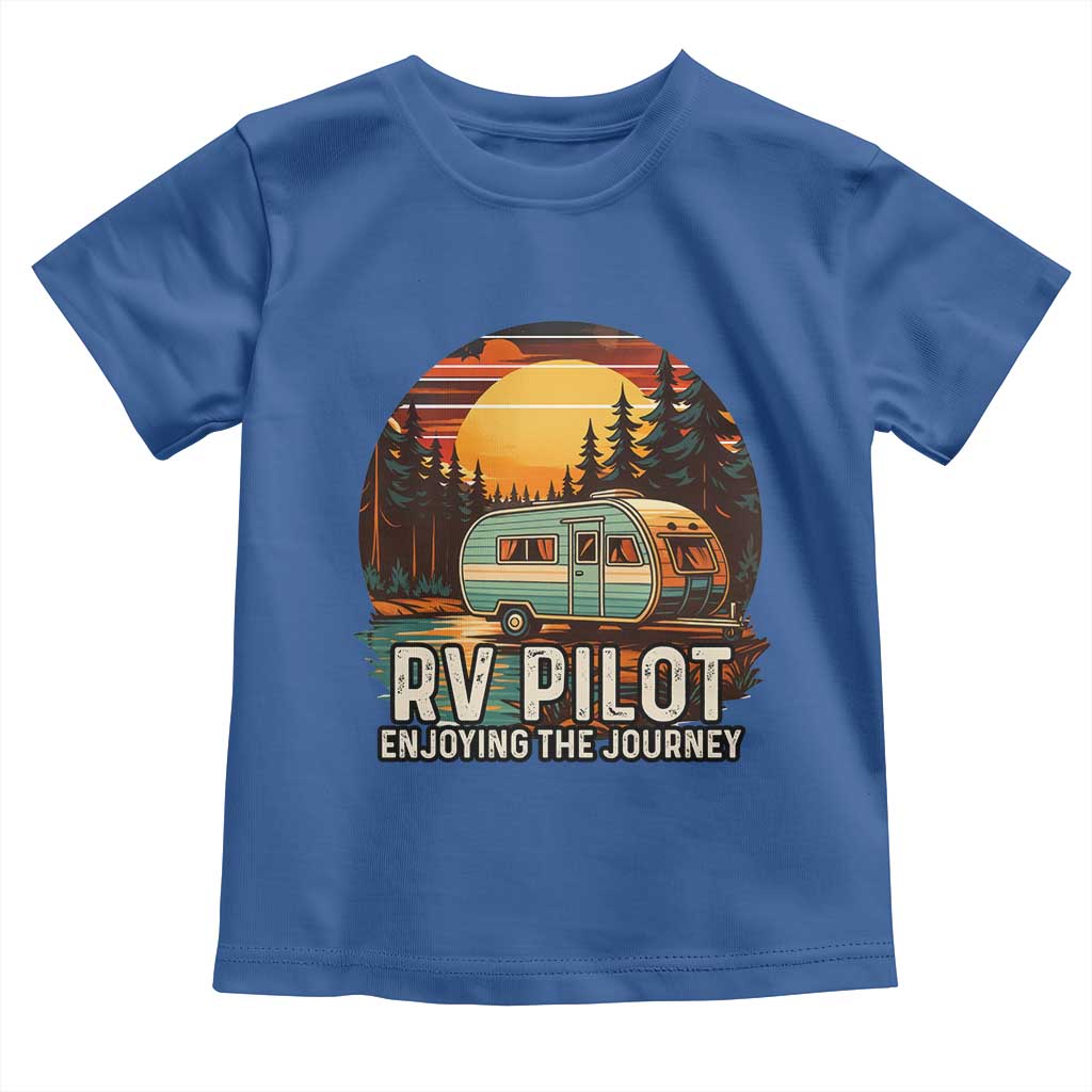 RV Pilot Enjoying The Journey Toddler T Shirt Funny Camping Lover - Wonder Print Shop