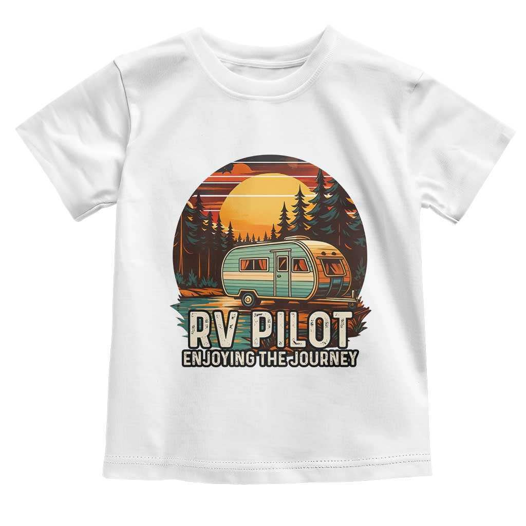 RV Pilot Enjoying The Journey Toddler T Shirt Funny Camping Lover - Wonder Print Shop