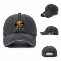 RV Pilot Enjoying The Journey Washed Cotton Baseball Cap Funny Camping Lover