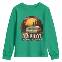 RV Pilot Enjoying The Journey Youth Sweatshirt Funny Camping Lover - Wonder Print Shop