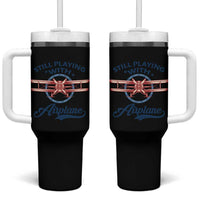 Still Playing With Airplane Tumbler With Handle Aviation Lover Airline Pilot - Wonder Print Shop