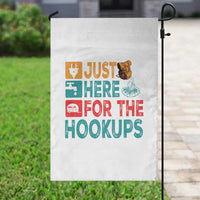 RV Camping Caravan Motorhome Garden Flag Just Here For The Hookups - Wonder Print Shop