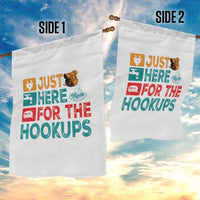 RV Camping Caravan Motorhome Garden Flag Just Here For The Hookups - Wonder Print Shop