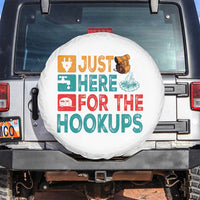 RV Camping Caravan Motorhome Spare Tire Cover Just Here For The Hookups - Wonder Print Shop