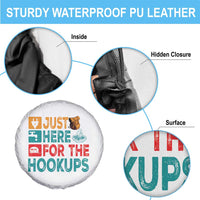 RV Camping Caravan Motorhome Spare Tire Cover Just Here For The Hookups - Wonder Print Shop