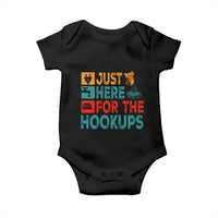 RV Camping Caravan Motorhome Baby Onesie Just Here For The Hookups - Wonder Print Shop