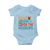 RV Camping Caravan Motorhome Baby Onesie Just Here For The Hookups - Wonder Print Shop