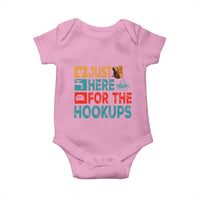 RV Camping Caravan Motorhome Baby Onesie Just Here For The Hookups - Wonder Print Shop