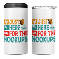 RV Camping Caravan Motorhome 4 in 1 Can Cooler Tumbler Just Here For The Hookups - Wonder Print Shop
