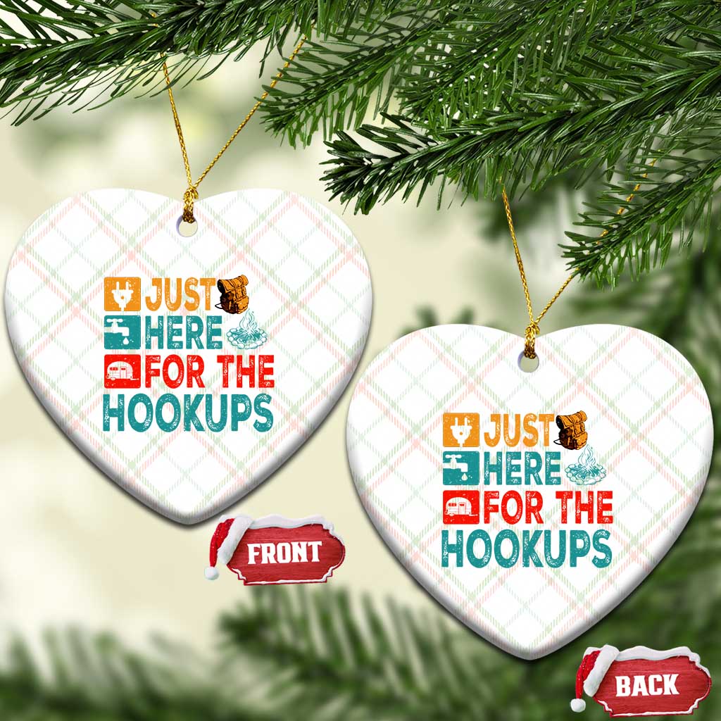 RV Camping Caravan Motorhome Ceramic Ornament Just Here For The Hookups - Wonder Print Shop