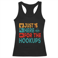 RV Camping Caravan Motorhome Racerback Tank Top Just Here For The Hookups - Wonder Print Shop