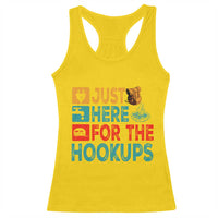 RV Camping Caravan Motorhome Racerback Tank Top Just Here For The Hookups - Wonder Print Shop