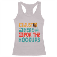 RV Camping Caravan Motorhome Racerback Tank Top Just Here For The Hookups - Wonder Print Shop