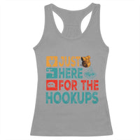 RV Camping Caravan Motorhome Racerback Tank Top Just Here For The Hookups - Wonder Print Shop