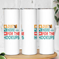 RV Camping Caravan Motorhome Skinny Tumbler Just Here For The Hookups - Wonder Print Shop