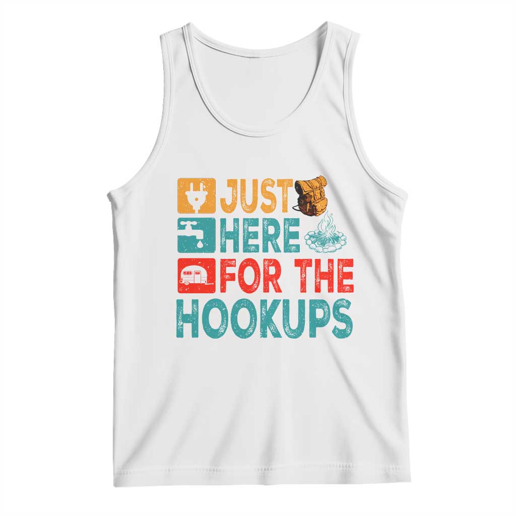 RV Camping Caravan Motorhome Tank Top Just Here For The Hookups - Wonder Print Shop