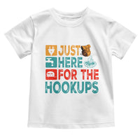 RV Camping Caravan Motorhome Toddler T Shirt Just Here For The Hookups - Wonder Print Shop