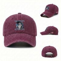Hide Your Wife The Alpha Is Here Washed Cotton Baseball Cap Funny Sarcastic Cringe Werewolf Meme