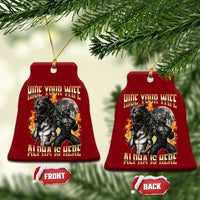Hide Your Wife The Alpha is Here Ceramic Ornament Cringe Werewolf Alpha Meme Humor