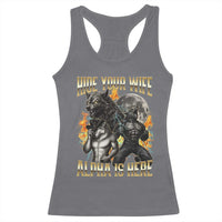 Hide Your Wife The Alpha is Here Racerback Tank Top Cringe Werewolf Alpha Meme Humor