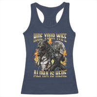Hide Your Wife The Alpha is Here Racerback Tank Top Cringe Werewolf Alpha Meme Humor