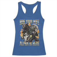 Hide Your Wife The Alpha is Here Racerback Tank Top Cringe Werewolf Alpha Meme Humor
