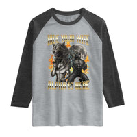 Hide Your Wife The Alpha is Here Raglan Shirt Cringe Werewolf Alpha Meme Humor