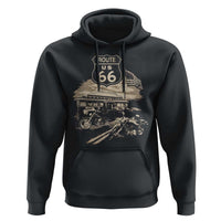 Route Highway 66 100 Year Centennial Motorcycle Americana Road Sign Hoodie