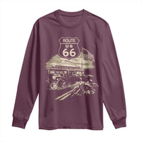 Route Highway 66 100 Year Centennial Motorcycle Americana Road Sign Long Sleeve Shirt