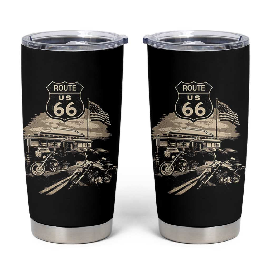 Route Highway 66 100 Year Centennial Motorcycle Americana Road Sign Tumbler Cup