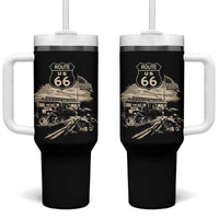 Route Highway 66 100 Year Centennial Motorcycle Americana Road Sign Tumbler With Handle