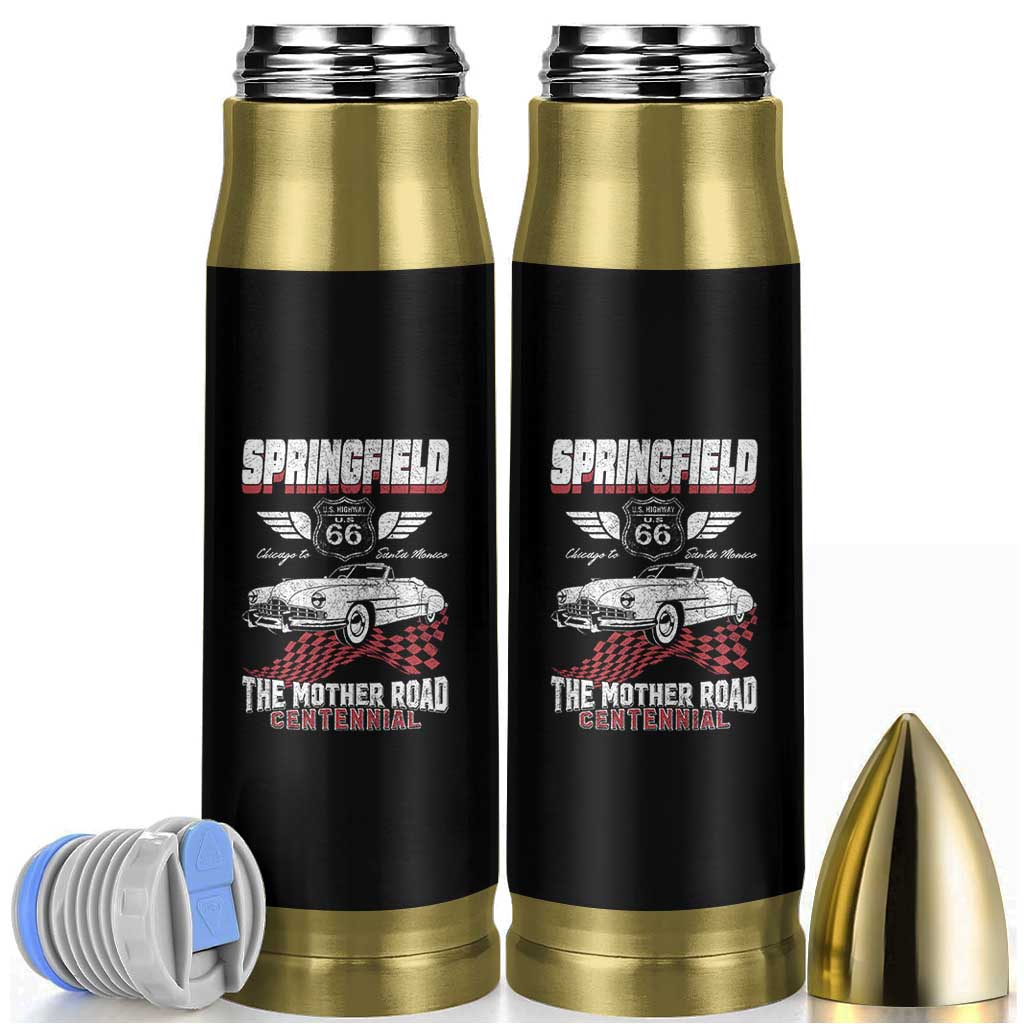 Springfield Missouri US Highway 66 Centennial Keepsake Bullet Tumbler Vintage 1950 Classic American Car Convertible