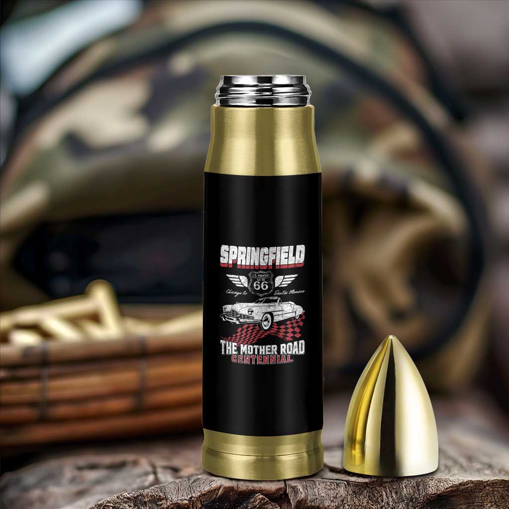 Springfield Missouri US Highway 66 Centennial Keepsake Bullet Tumbler Vintage 1950 Classic American Car Convertible