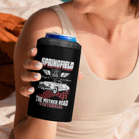 Springfield Missouri US Highway 66 Centennial Keepsake 4 in 1 Can Cooler Tumbler Vintage 1950 Classic American Car Convertible